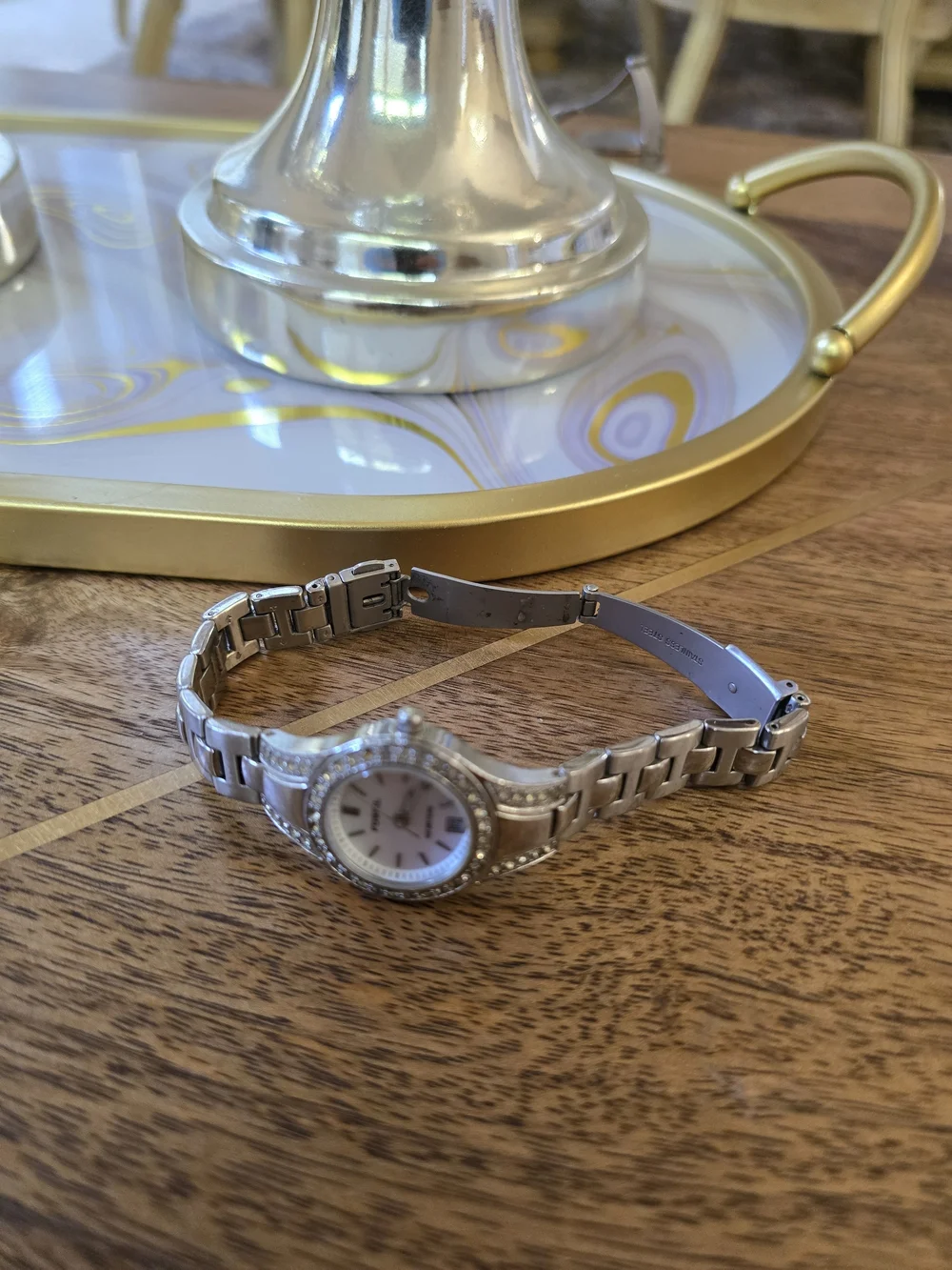 Fossil Women’s Silver Crystal Accent Stainless Steel Watch - Silver